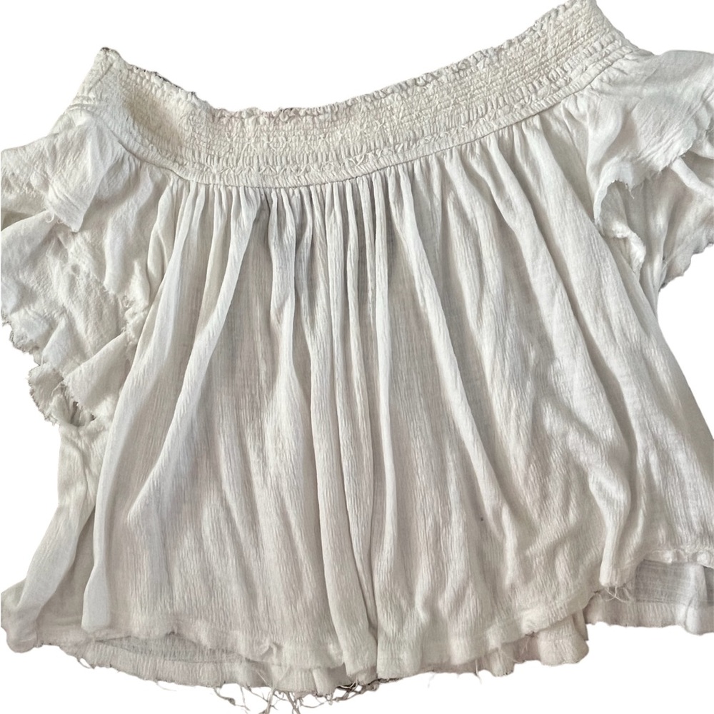 Free People Off the Shoulder White Top - Size S